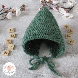 Bonnet béguin de lutin en laine mérinos