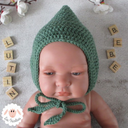 Bonnet béguin de lutin en laine mérinos