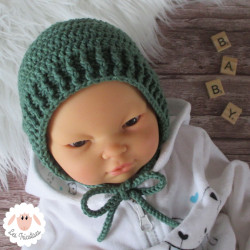 Bonnet béguin en laine mérinos