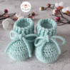 Chaussons à cordons en laine mérinos