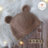 Bonnet ourson en laine épaisse