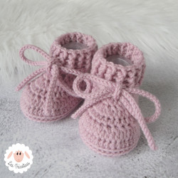 Chaussons à cordons en laine mérinos