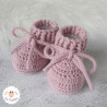 Chaussons à cordons en laine mérinos