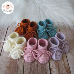 Chaussons de naissance en laine mérinos