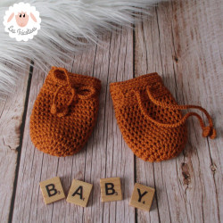 Moufles bébé en laine mérinos sur commande