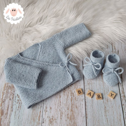 Brassière et chaussons en laine mérinos