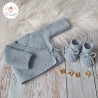 Brassière et chaussons en laine mérinos