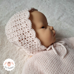 Ensemble de naissance brassière béguin chaussons en laine mérinos