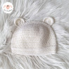 Bonnet ourson en laine mérinos