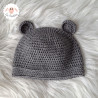 Bonnet ourson en laine mérinos