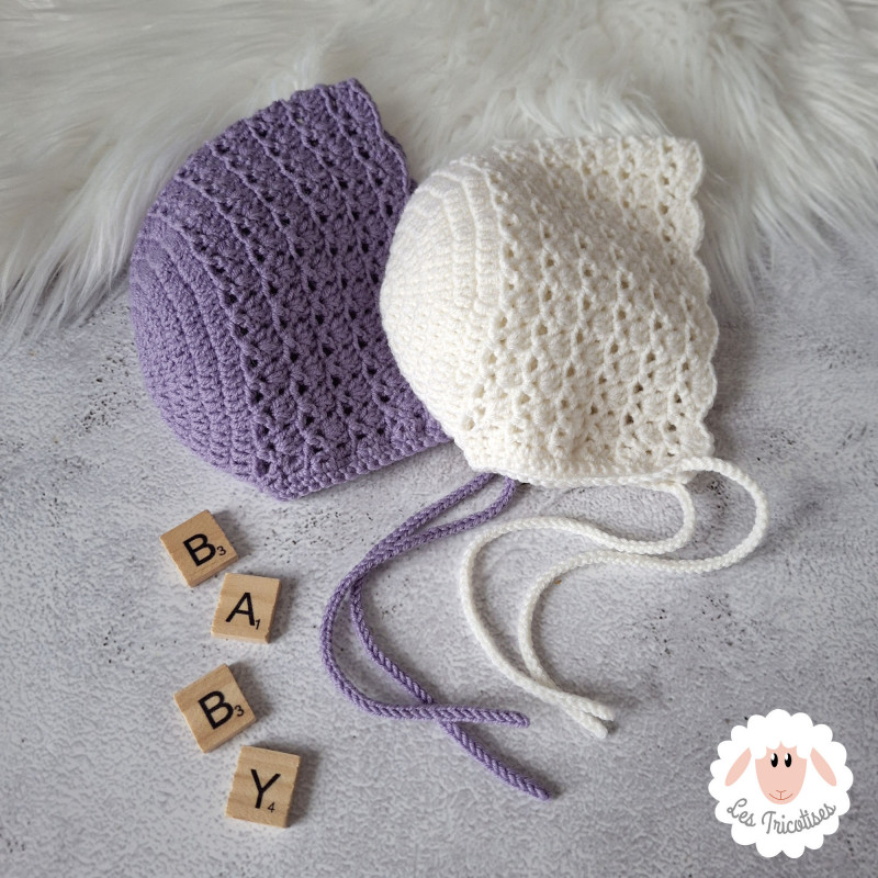Bonnet béguin en laine mérinos