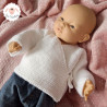 Brassière de naissance en laine