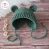 Bonnet béguin à oreilles d'ours