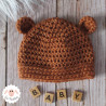 Bonnet ourson en maille épaisse