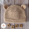 Bonnet ourson en maille épaisse