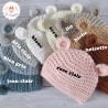 Bonnet ourson en maille épaisse