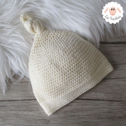 Bonnet bébé lutin en laine mérinos