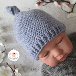 Bonnet et chaussons assortis en laine mérinos