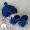 Bonnet et chaussons assortis en laine mérinos