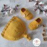 Bonnet et chaussons assortis en coton bio