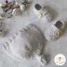 Bonnet et chaussons assortis en coton bio
