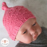 Bonnet de naissance et chaussons assortis en coton bio