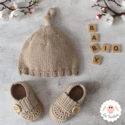 Bonnet et chaussons en coton bio