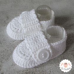 Chaussons mocassins blancs en coton
