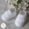 Chaussons mocassins blancs en coton