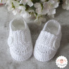 Chaussons mocassins blancs en coton