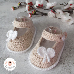 Chaussons bébé fille ballerines babies en coton bio
