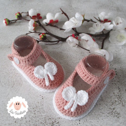 Chaussons bébé fille ballerines babies en coton bio