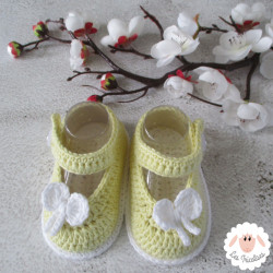 Chaussons bébé fille ballerines babies en coton bio