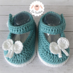 Chaussons bébé fille ballerines babies en coton bio