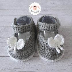 Chaussons bébé fille ballerines babies en coton bio