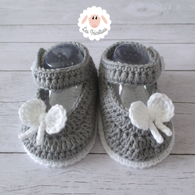 Chaussons bébé fille ballerines babies en coton bio