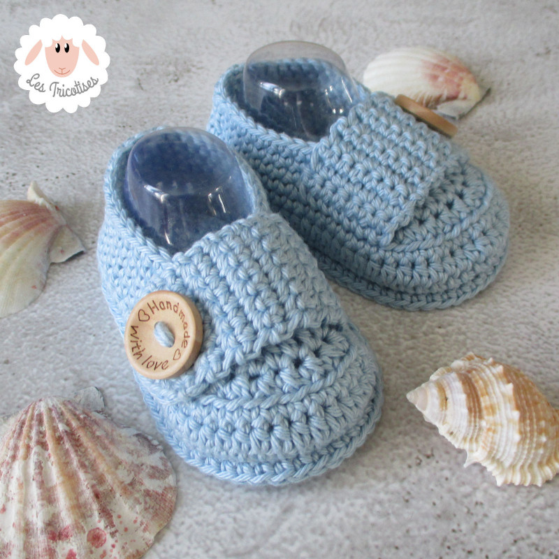Chaussons bébé mocassins rose layette en coton