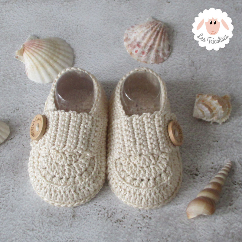 Chaussons bébé mocassins rose layette en coton
