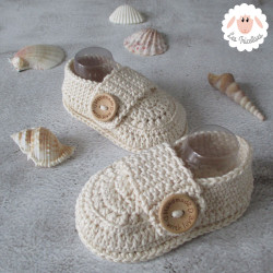 Chaussons bébé mocassins rose layette en coton