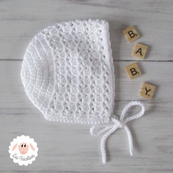 Bonnet bébé béguin en coton