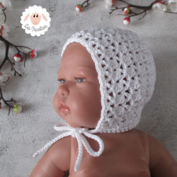 Bonnet bébé béguin en coton