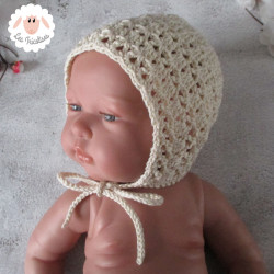 Bonnet bébé béguin en coton