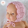 Bonnet bébé béguin en coton bio vegan