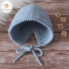 Bonnet béguin en coton et mérinos