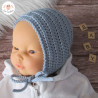 Bonnet béguin en coton et mérinos