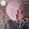 Bonnet béguin en coton et mérinos