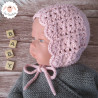 Bonnet béguin en coton et mérinos