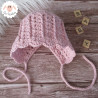 Bonnet béguin en coton et mérinos