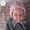 Bonnet béguin en coton et mérinos