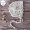 Bonnet béguin en coton et mérinos
